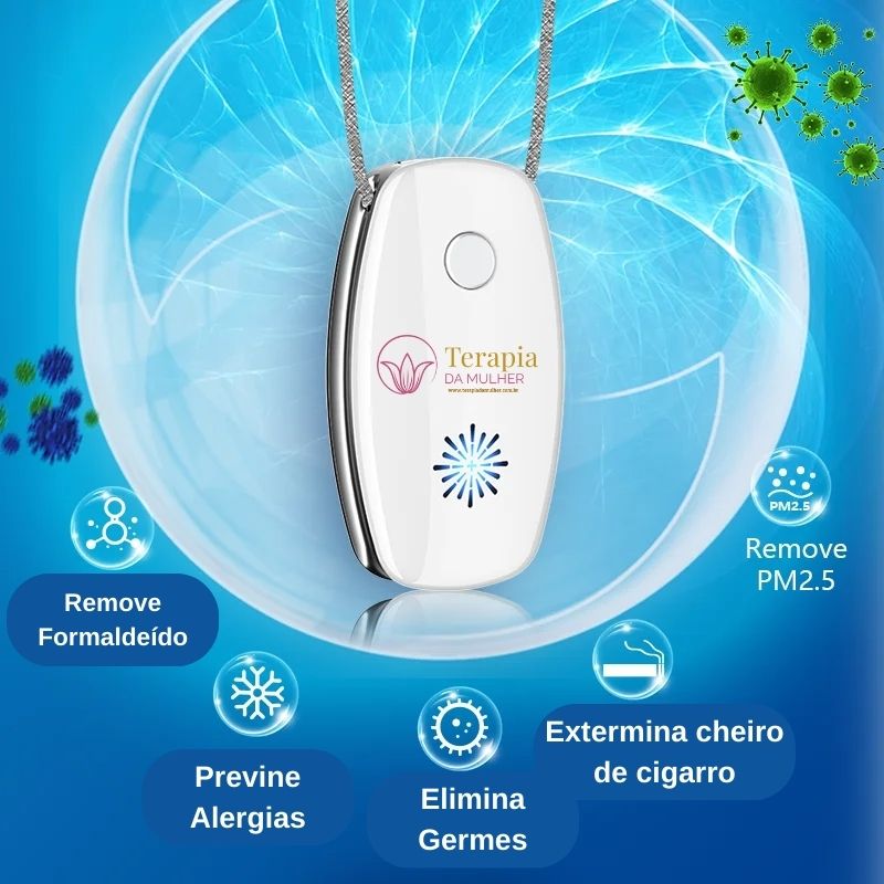 AirPure Pro™ - Purificador de Ar Pessoal com Íons Negativos | Portátil e Silencioso