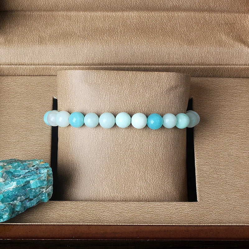 AmazoniteSync™ - Pulseira de Amazonita Natural | Comunicação Autêntica e Bem-estar