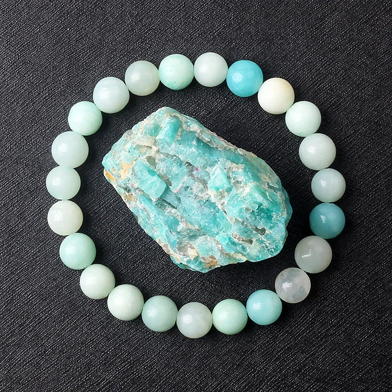 AmazoniteSync™ - Pulseira de Amazonita Natural | Comunicação Autêntica e Bem-estar