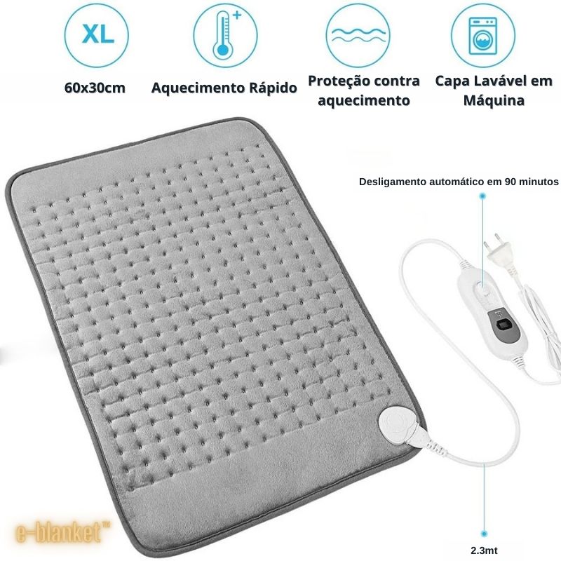 Alívio de Cólicas, Dores Musculares e Cãibras - Manta Térmica Elétrica e-blanket™