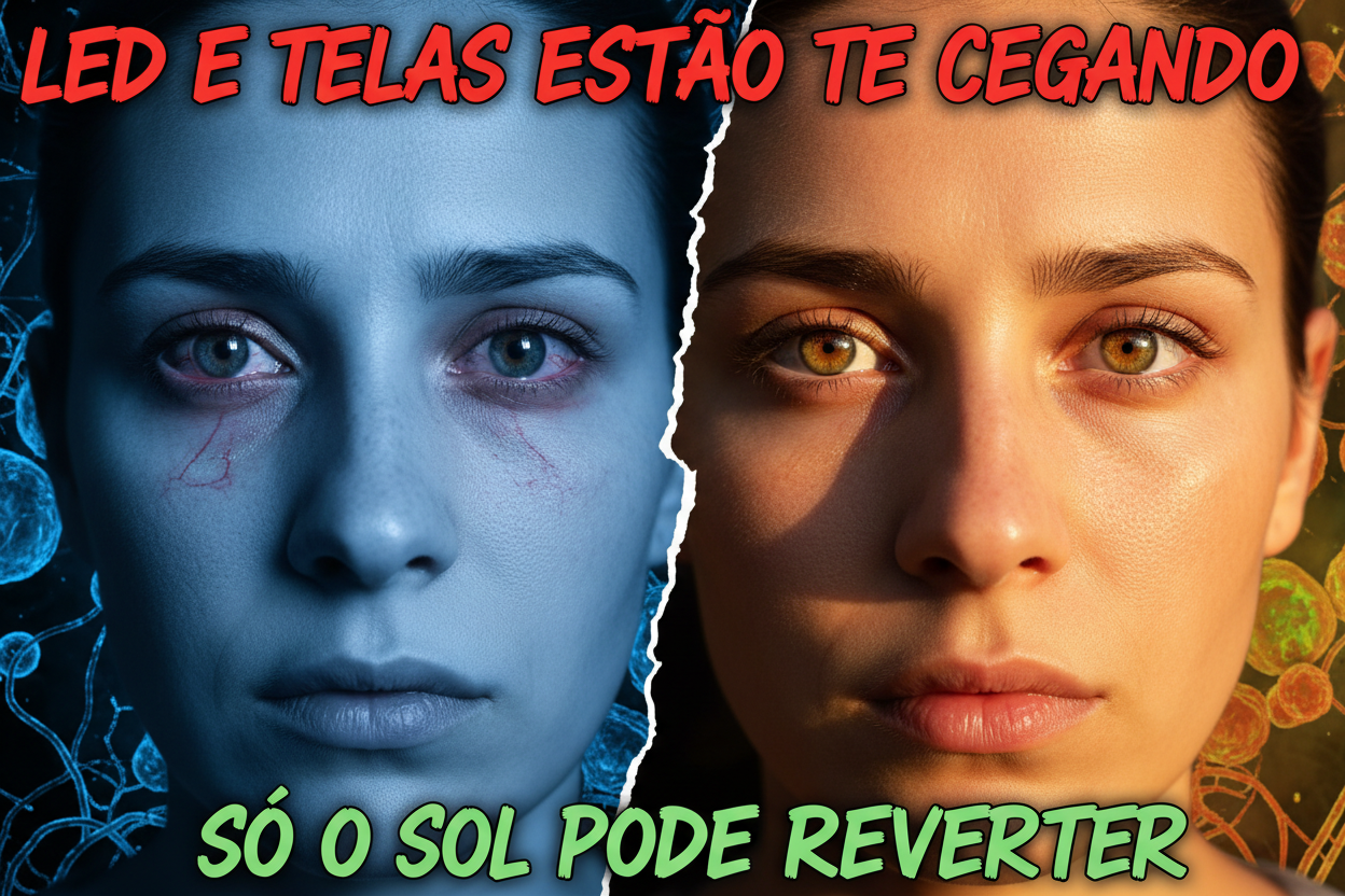 LED e Telas Estão Te Cegando: A Ciência Comprova Que Só o Sol Pode Reverter