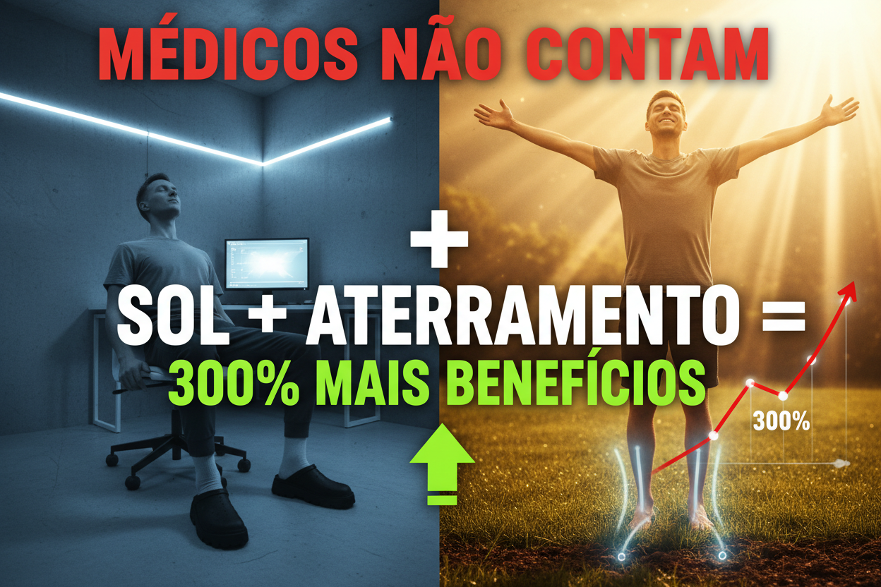 Médicos Não Contam: Combinar Sol e Aterramento Multiplica Benefícios em 300% (A Ciência Explica Por Quê)