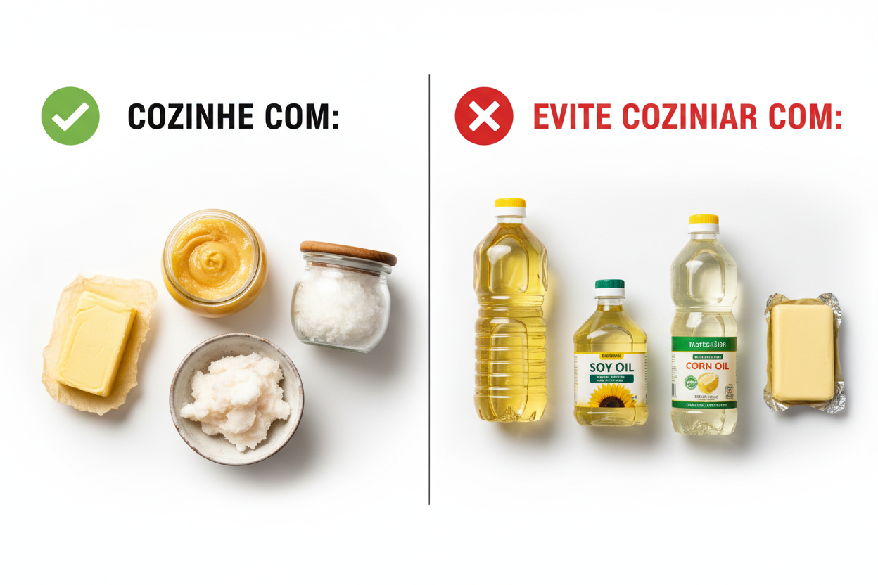 Gorduras Saudáveis para Cozinhar: Guia Completo de Óleos e Manteigas que Não Fazem Mal à Saúde