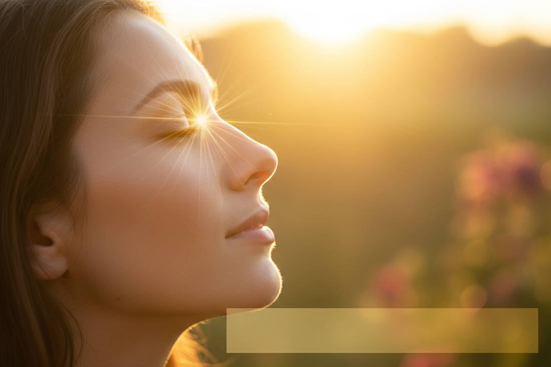 Pessoa recebendo luz solar matinal - ritmo circadiano e saúde cerebral
