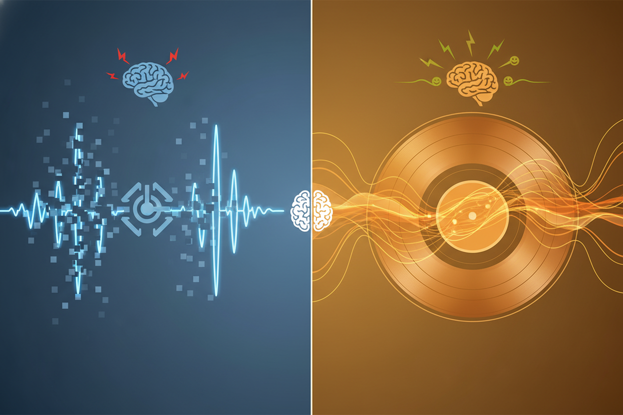 MP3 Cansa o Cérebro e Mata a Emoção da Música — A Ciência Explica (E o Vinil Salva)