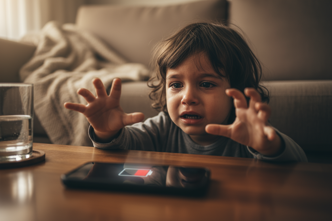Nomofobia infantil - criança com ansiedade e pânico ao ficar sem celular
