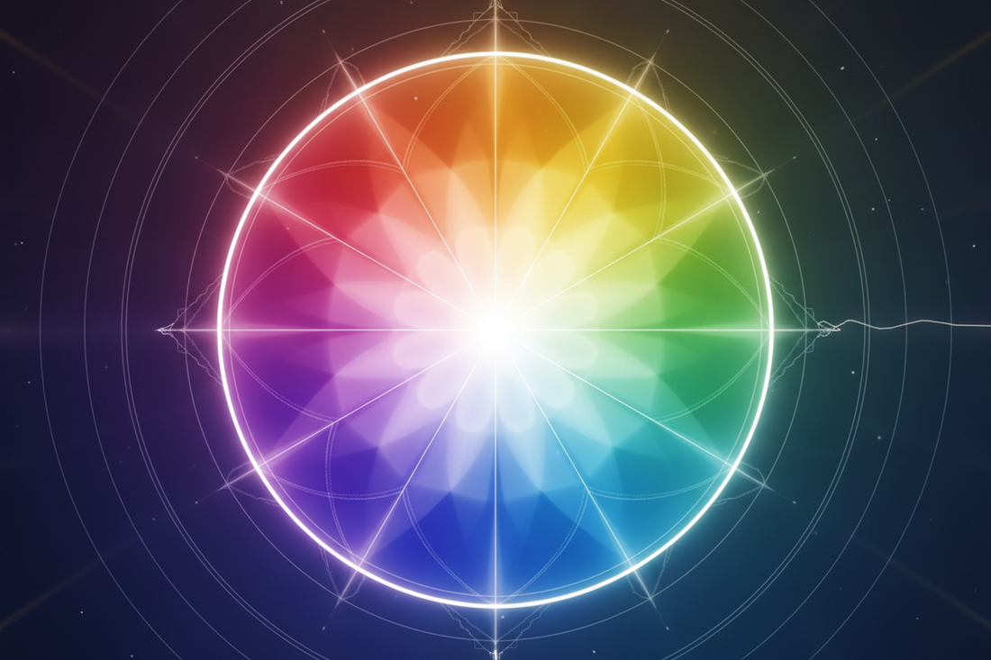 Roda de cores de aura - Teste interativo de energia pessoal