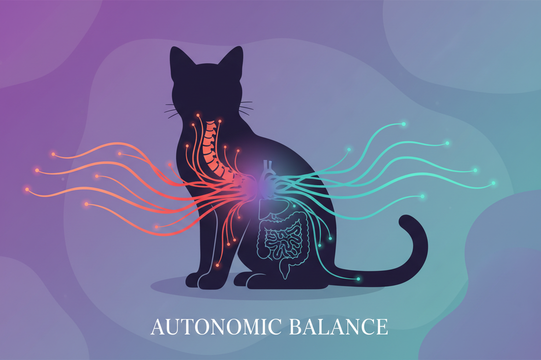 Sistema nervoso autônomo felino em equilíbrio perfeito
