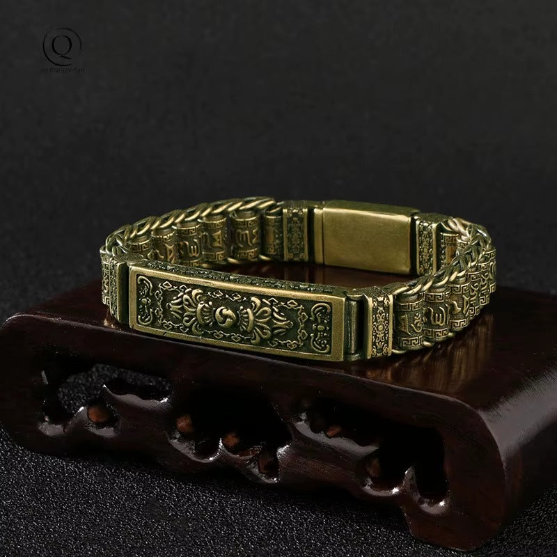 Pulseira de Cobre Tibetana - Om Mani Padme Hum
