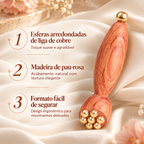 AuraComb™ Facial - Massageador Guasha de Liga de Cobre e Pau-rosa