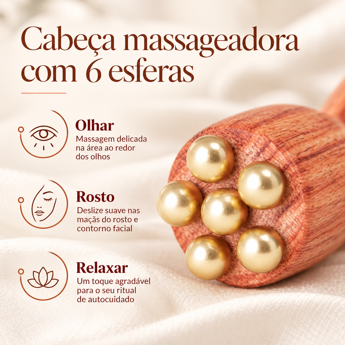 AuraComb™ Facial - Massageador Guasha de Liga de Cobre e Pau-rosa