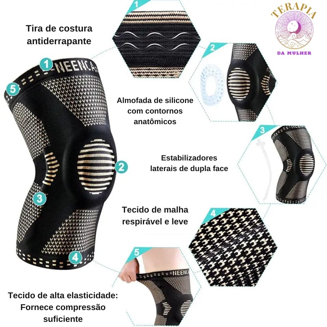 Joelheira com fios de cobre - Life Copper™