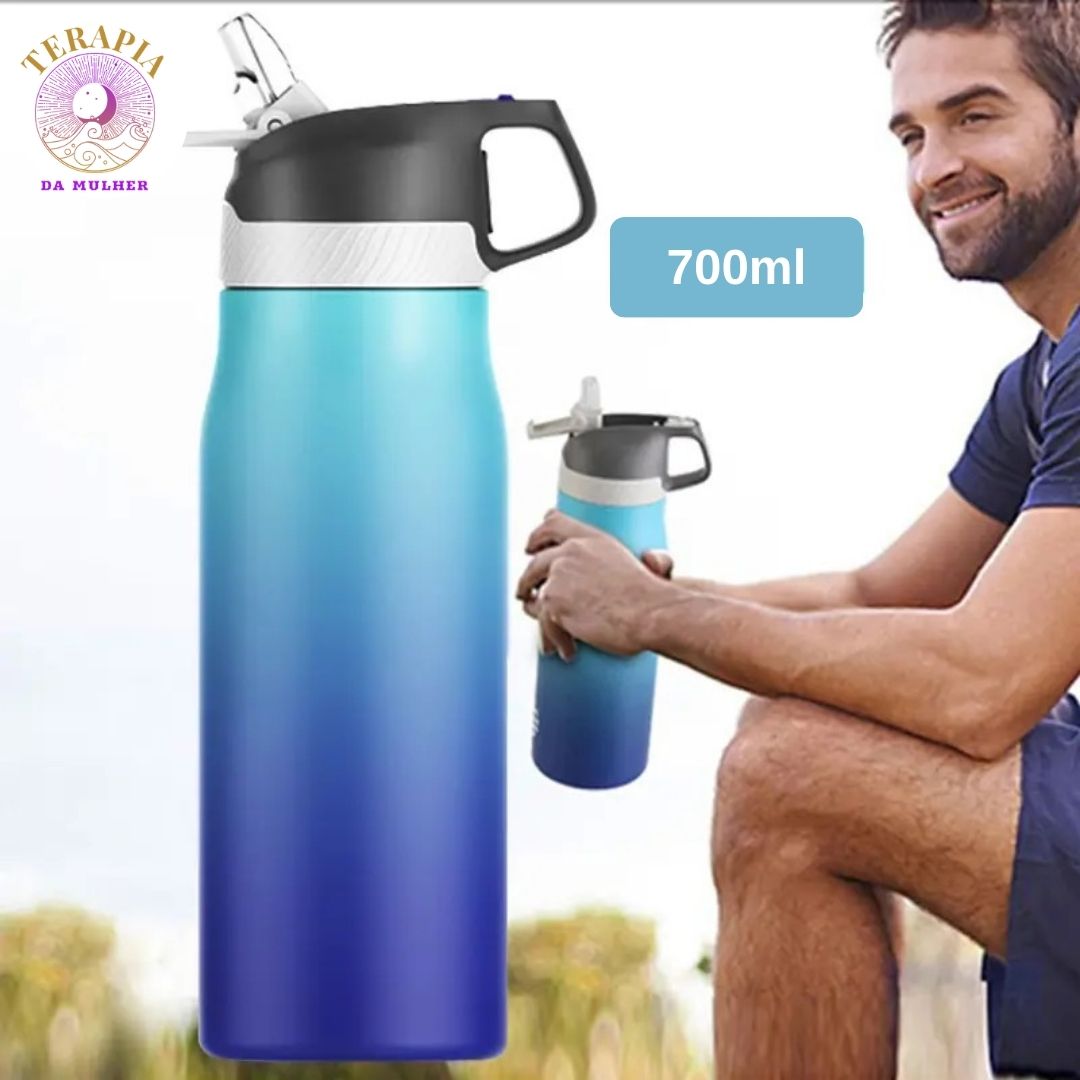 Garrafa Térmica com Isolamento em Cobre e Aço Inox