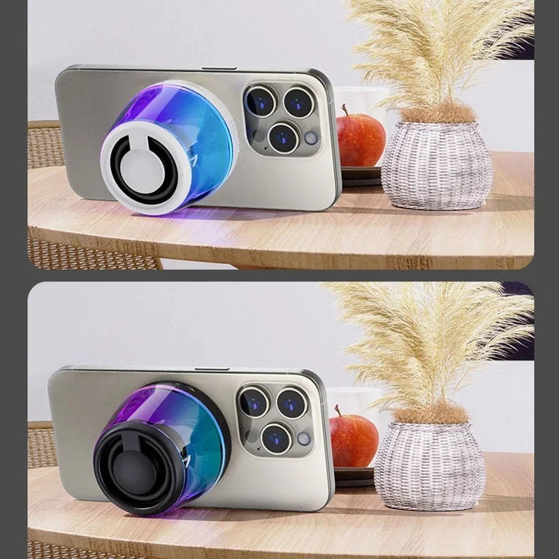 Caixa de Som Bluetooth Portátil com LED RGB | Magnética, à Prova d'Água e Mini Speaker