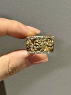 Anel de Cobre com Zircônia | Design Rosa Camélia - CamelliaLux™