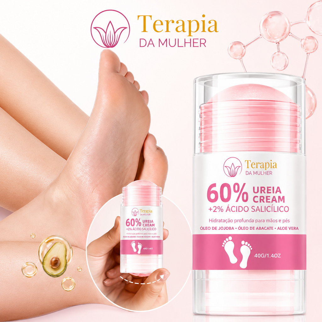 Bastão Hidratante 60% Ureia - Mãos e Pés | Terapia da Mulher