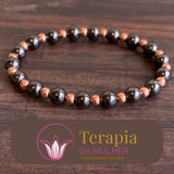 Bracelete de cobre com hematita - Terapia da Mulher