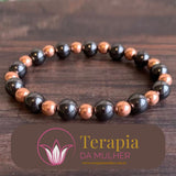 Bracelete de cobre com hematita - Terapia da Mulher