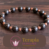 Bracelete de cobre com hematita - Terapia da Mulher