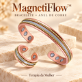 Conjunto de Bracelete + Anel de Cobre com Magnetos - MagnetiFlow™