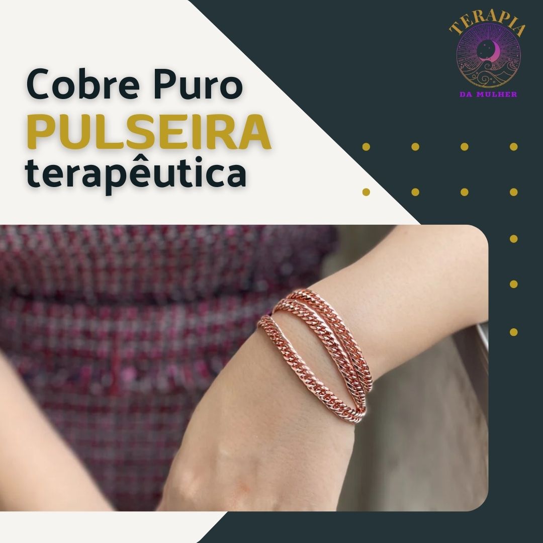 Pulseira Maciça de Cobre Puro 🌟