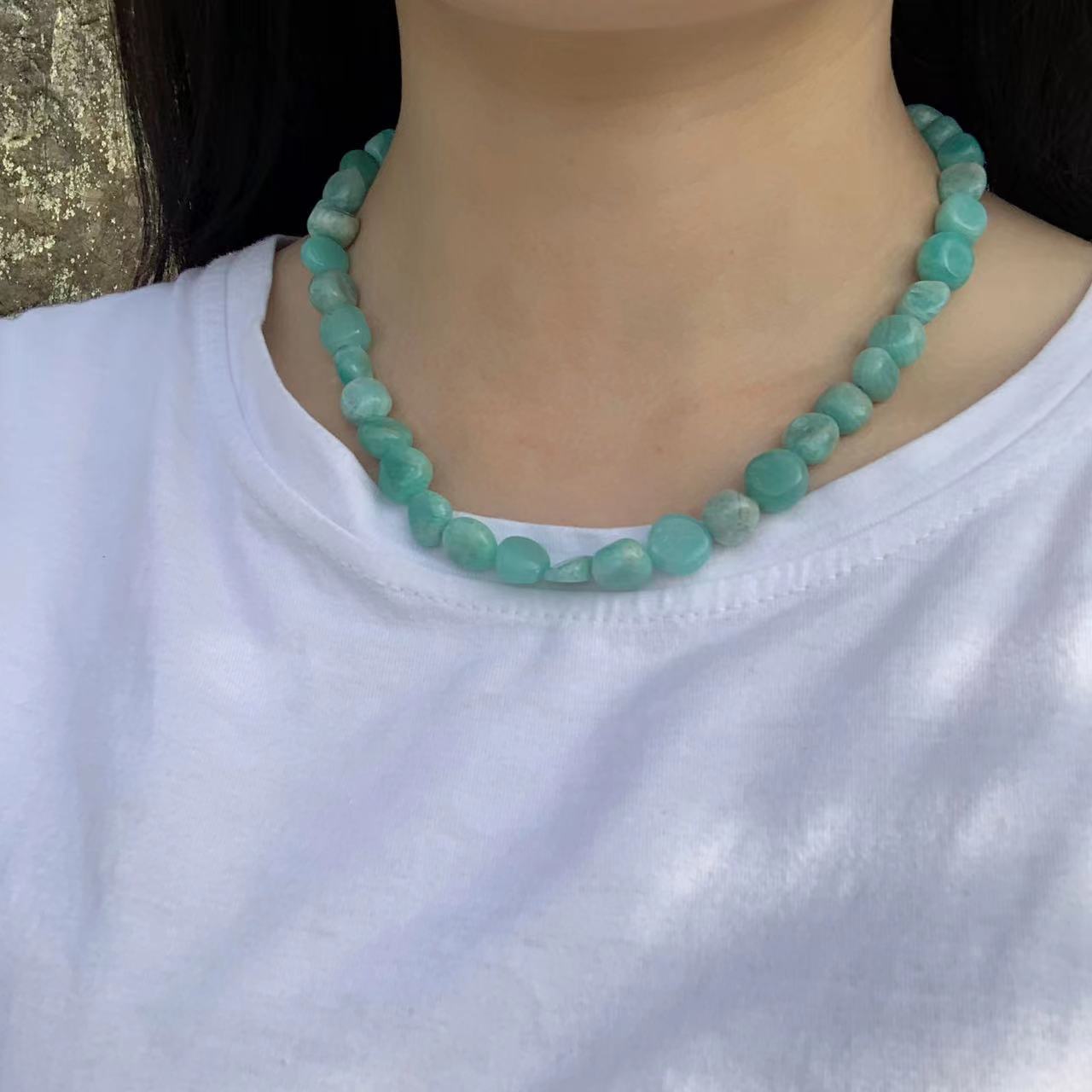 Colar com Pedras de Amazonite - Terapia da Mulher
