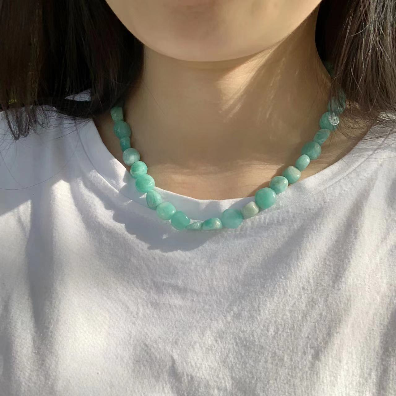 Colar com Pedras de Amazonite - Terapia da Mulher