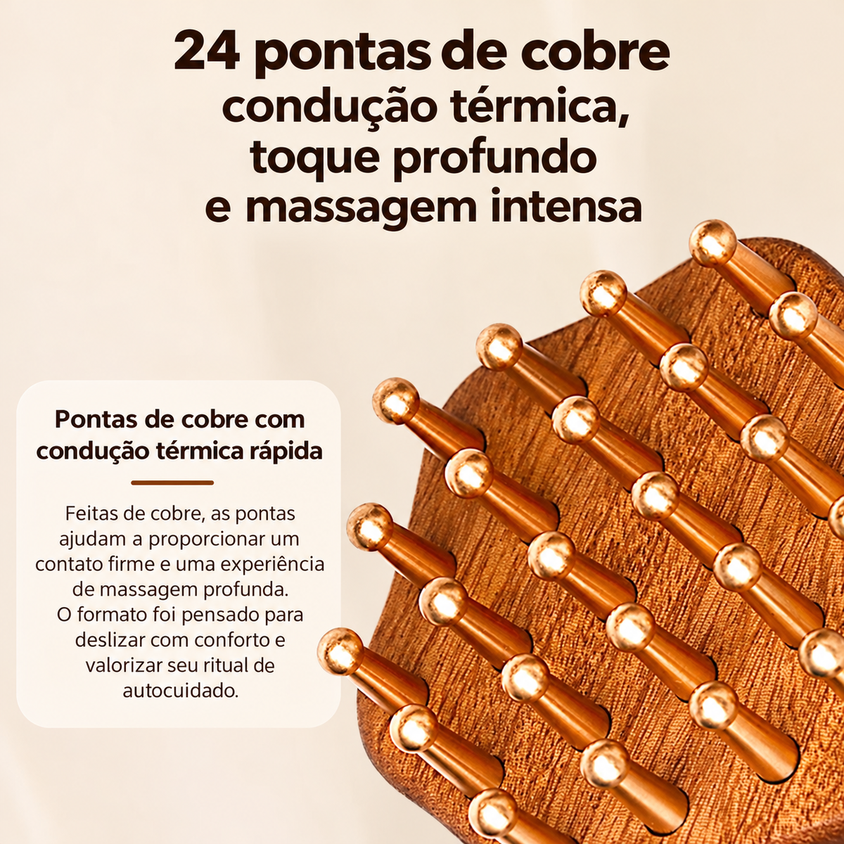 AuraComb™ Pro | Massageador Gua Sha de Madeira e Cobre