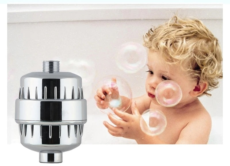 Filtro para chuveiro 25 estágios Zeo Purific™ | 1 Refil Extra Grátis 🎁