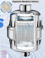 Filtro para chuveiro 25 estágios Zeo Purific™ | 1 Refil Extra Grátis 🎁
