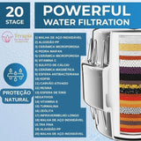 Filtro para chuveiro com 20 estágios - Terapia da Mulher