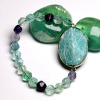 Bracelete Amazonite e Fluorite - Yoga Healing