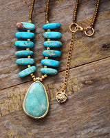 Amazonite Pendant Necklace – Women's Therapy 