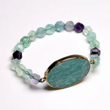 Bracelete Amazonite e Fluorite - Yoga Healing