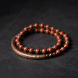 Linha Vintage de Bracelete em Cobre com Jade ou Jaspe