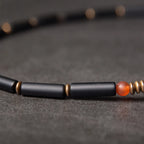 Pulseira Tibetana de Cobre com Ágata Negra - Terapia da Mulher