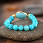 NefertariFlow™ - Bracelete Sagrado de Amazonita | Desperte Sua Deusa Interior