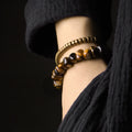 TigerLux - Bracelete de Olho de Tigre e Cobre Premium