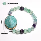 Bracelete Amazonite e Fluorite - Yoga Healing