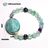 Bracelete Amazonite e Fluorite - Yoga Healing
