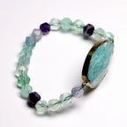 Bracelete Amazonite e Fluorite - Yoga Healing