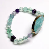 Bracelete Amazonite e Fluorite - Yoga Healing