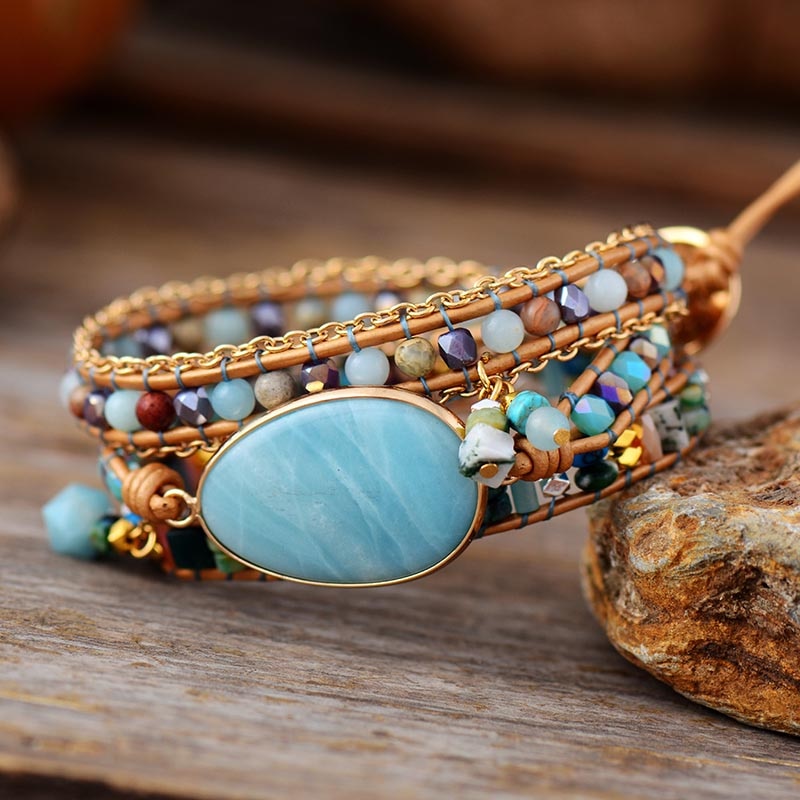 Bracelete da Paz com Amazonita - Terapia da Mulher