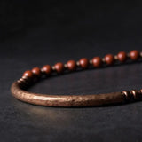 Linha Vintage de Bracelete em Cobre com Jade ou Jaspe
