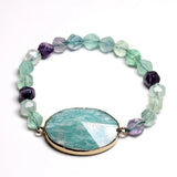 Bracelete Amazonite e Fluorite - Yoga Healing