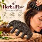 HerbalFlow™ - Pente Aromático de Madeira Natural | Massagem Relaxante e Aromaterapia