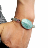 Bracelete Amazonite e Fluorite - Yoga Healing
