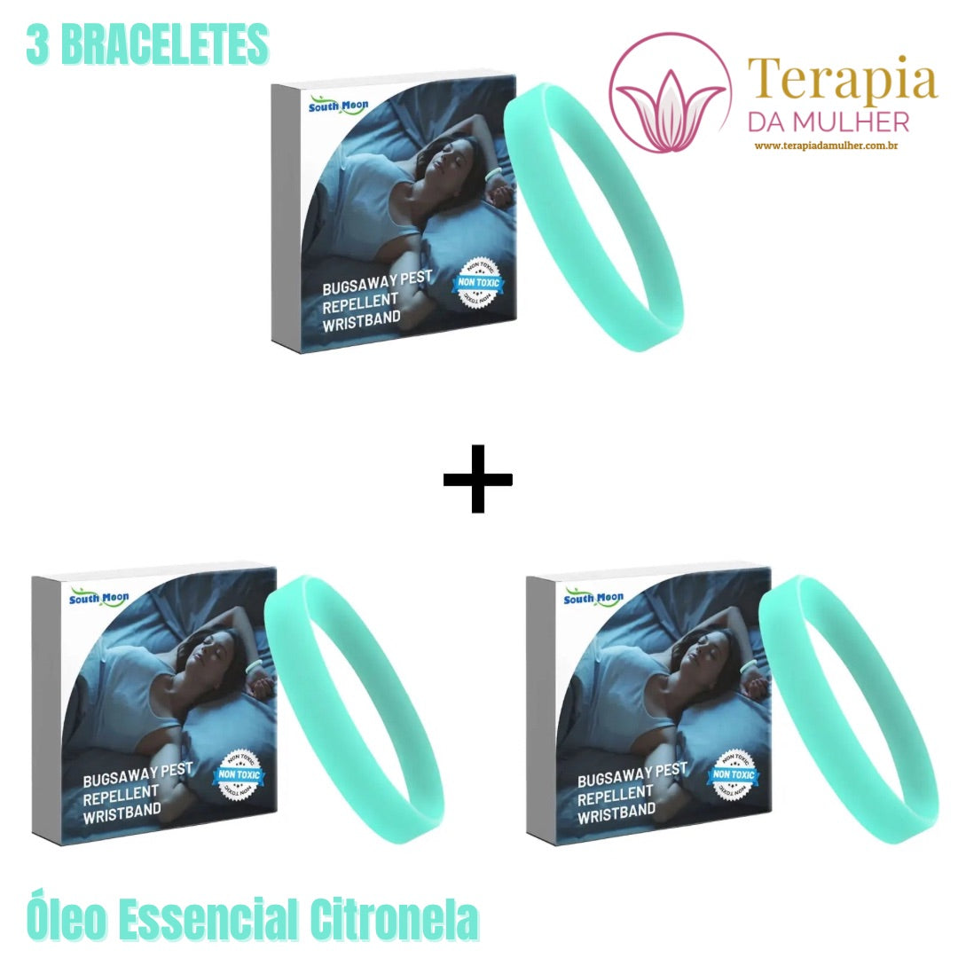 Bracelete Óleo Essencial de Citronela | Repelente Natural