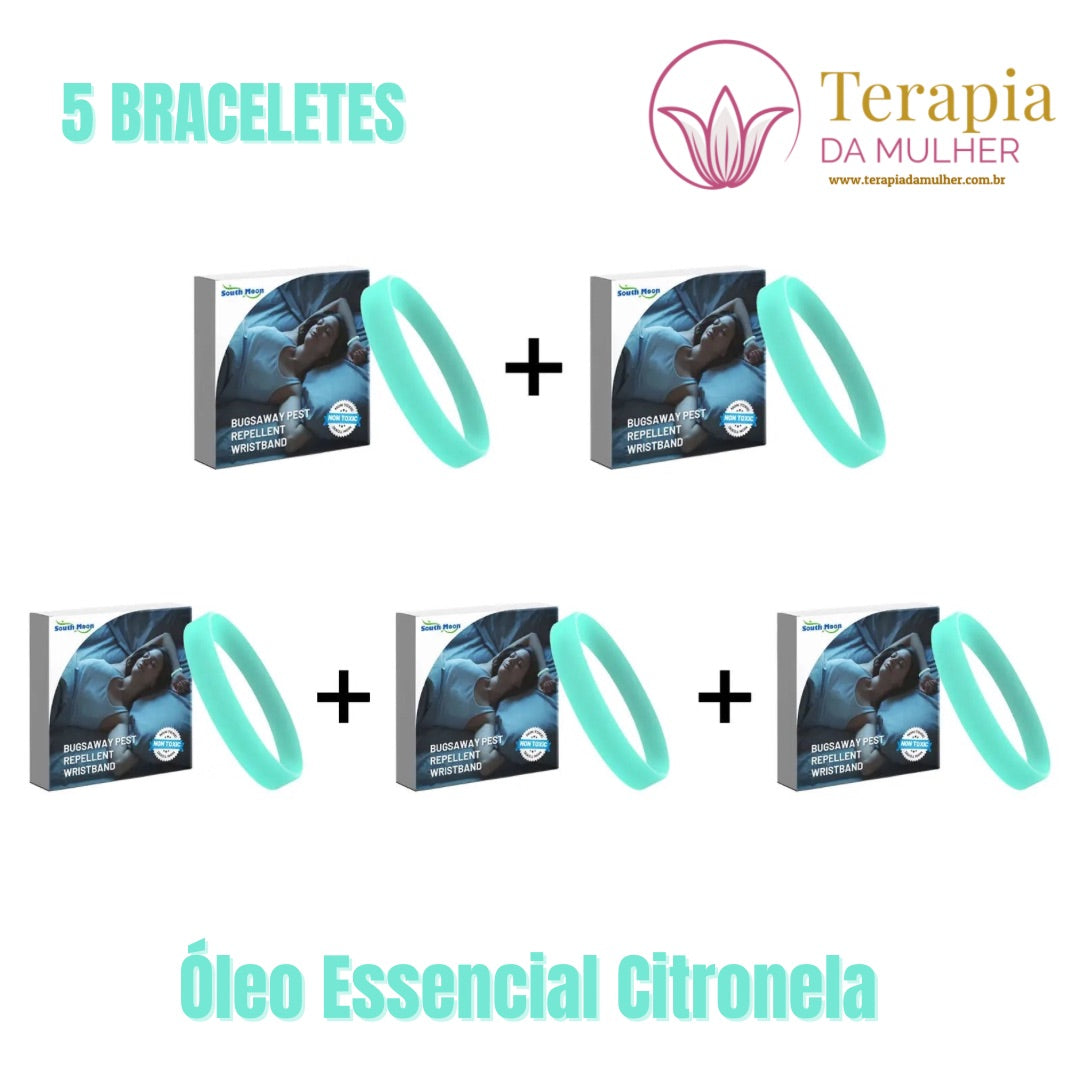 Bracelete Óleo Essencial de Citronela | Repelente Natural