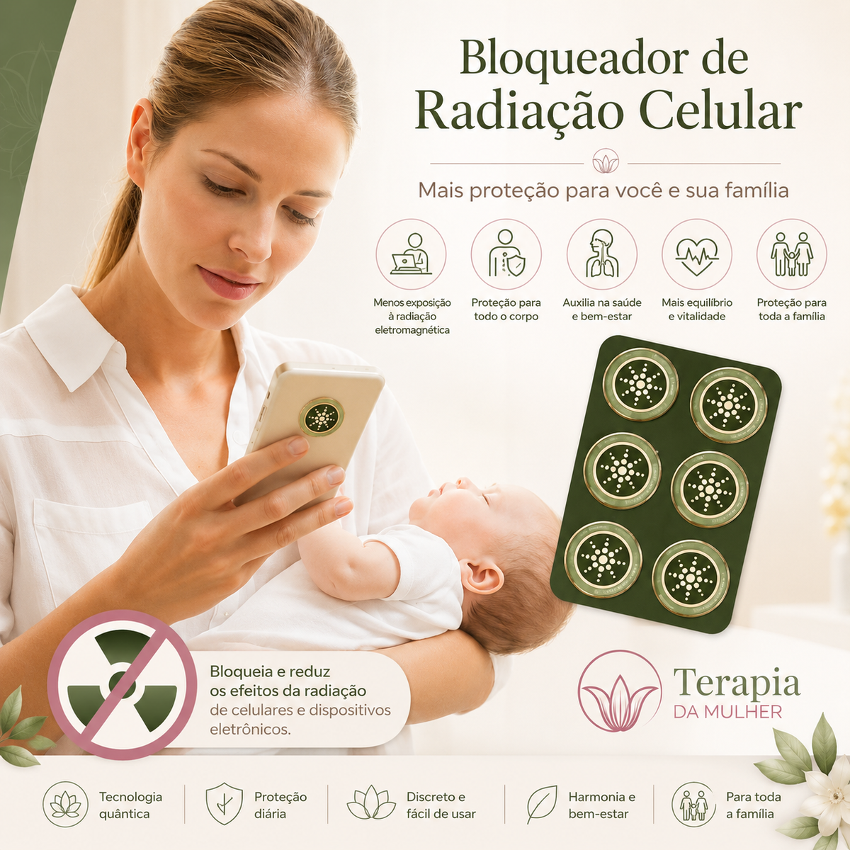 Rd-i Quantum™ | Kit 6 Selos de Proteção EMF para Celular